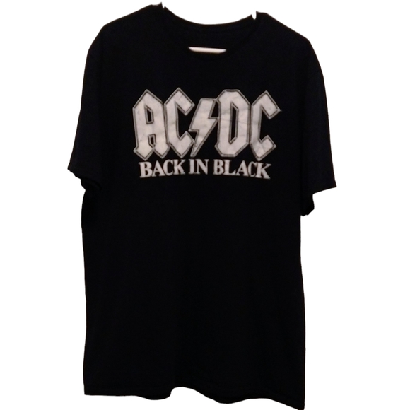 AC/DC | Shirts | Mens 2xl Ac Dc Black Tshirt Back In Black Preowned ...